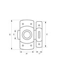 THIRARD - Verrou pour porte d'ameublement  40mm  blanc