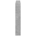 vidaXL Armoire tête de lit avec LED gris béton 140x17x102 cm
