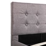 vidaXL Cadre de lit à stockage hydraulique Taupe Tissu 90x200 cm