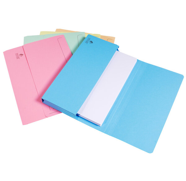Paquet de 50 chemises à poche Nature Future carte jura 220g, assortis pastel EXACOMPTA