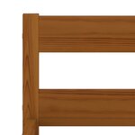 vidaXL Cadre de lit Marron miel Bois de pin massif 100x200 cm