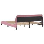 vidaXL Cadre de lit avec tête de lit Rose 180x200 cm Velours