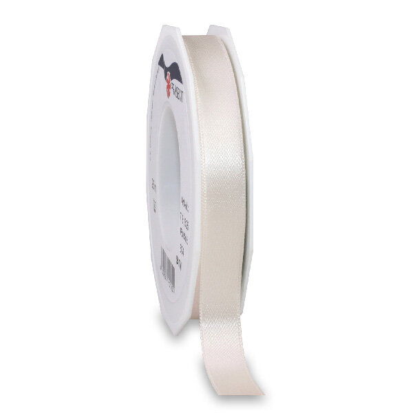 Satin double face 25-m-rouleau 15 mm ivoire