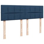vidaXL Sommier à lattes de lit avec matelas Bleu 140x190 cm Tissu
