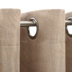 vidaXL Rideau occultant aspect de lin avec œillets beige 290x245 cm