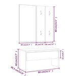 vidaXL Ensemble de meubles de couloir Chêne marron Bois d'ingénierie