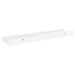 vidaXL Étagères murales 4 Pièces Blanc brillant 40x9x3 cm