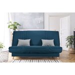COMFORT BULTEX Clic clac 3 places - Tissu Bleu - 192 x 95 x 101 - MONA