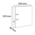 Classeur à levier Papier marbré A4 Dos de 80 mm Gris EXACOMPTA