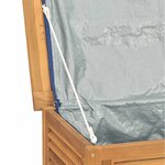 vidaXL Boîte de rangement jardin et sac 175x50x55 cm bois massif teck