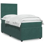 vidaXL Sommier à lattes de lit avec matelas Vert foncé 90x200 cm