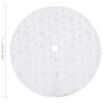vidaXL Jupe de sapin de Noël de luxe Blanc 150 cm Fausse fourrure
