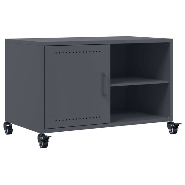 vidaXL Meuble TV anthracite 68x39x43 5 cm acier laminé à froid