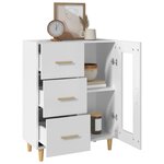 vidaXL Buffet blanc 69 5x34x90 cm bois d'ingénierie