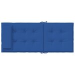 vidaXL Coussins de chaise à dossier haut lot de 2 bleu royal