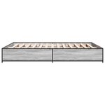 vidaXL Cadre de lit sans matelas sonoma gris 135x190 cm
