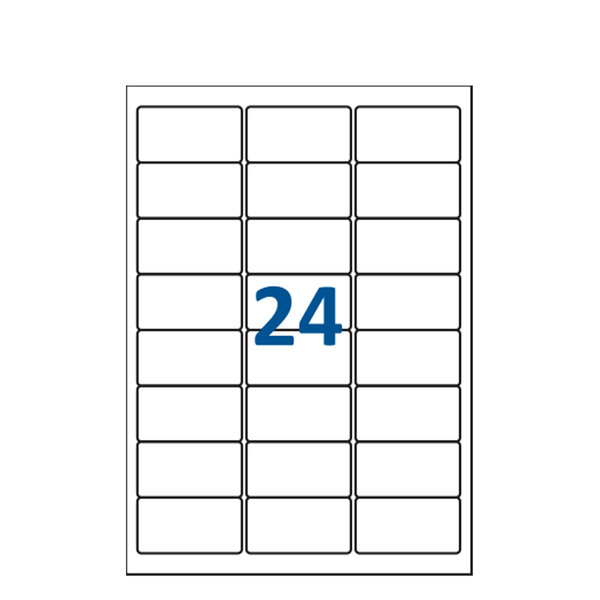 Lot de 100 Planches étiquettes autocollantes pour Timbres sur feuille A4 : 63 5 x 33 9 mm (24 étiquettes par feuille)