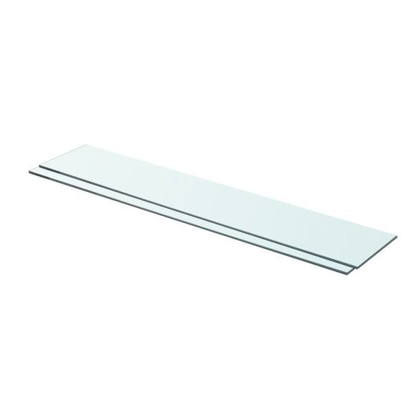 vidaXL Panneaux d'étagère 2 Pièces Verre Transparent 80 x 15 cm