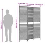 vidaXL Cloison de séparation 3 panneaux beige résine tressée
