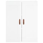 vidaXL Armoire murale blanc brillant 69 5x34x90 cm bois d'ingénierie