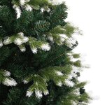vidaXL Sapin de Noël artificiel à charnières avec neige floquée 240 cm