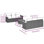 vidaXL Salon de jardin avec coussins 7 Pièces beige résine tressée