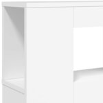 vidaXL Tête de lit à LED blanc 200x18 5x103 5 cm bois d'ingénierie
