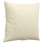 vidaXL Canapé 2 places avec oreillers crème 140 cm similicuir