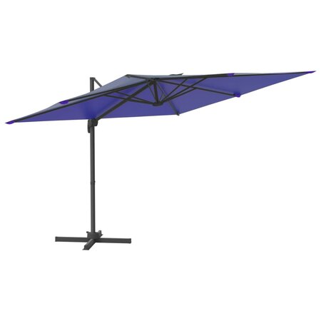 vidaXL Parasol déporté avec mât en aluminium Bleu azuré 400x300 cm