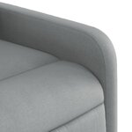 vidaXL Fauteuil de massage inclinable Gris clair Tissu