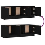 vidaXL Meuble TV Noir 102x35x36 5 cm Bois d'ingénierie