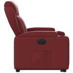 vidaXL Fauteuil inclinable électrique rouge bordeaux similicuir