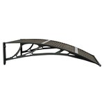 vidaXL Auvent de porte Noir 100x80 cm Polycarbonate
