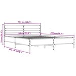 vidaXL Cadre de lit sans matelas sonoma gris 150x200 cm
