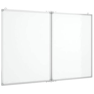 vidaXL Tableau blanc magnétique pliable 100x80x1 7 cm aluminium