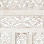 vidaXL Cloison de séparation 4 panneaux Blanc 160x165 cm Bois manguier
