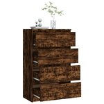 vidaXL Buffet Chêne fumé 60x35x98 5 cm Bois d'ingénierie