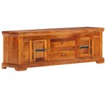 vidaXL Meuble TV 119x30x40 cm Bois d'acacia massif