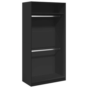 vidaXL Garde-robe Noir 100x50x200 cm Aggloméré