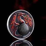 Pièce de monnaie en Argent 10 Cedis g 62.2 (2 oz) Millésime 2024 Chronicles of Fire DRAGON