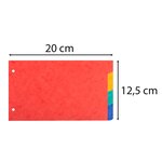 Intercalaires Pour Fiches Bristol En Carte Lustrée 225g/m2 4 Positions - 125x200mm - Couleurs Assorties - X 10 - Exacompta