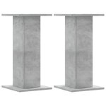 vidaXL Supports pour plantes 2 Pièces gris béton bois d'ingénierie