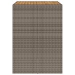 vidaXL Table de jardin et dessus en bois d'acacia gris résine tressée