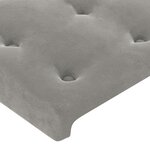 vidaXL Cadre de lit avec tête de lit Gris clair 80x200 cm Velours