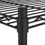 vidaXL Étagère de rangement 4 niveaux 90x35x137 cm Noir 200 kg