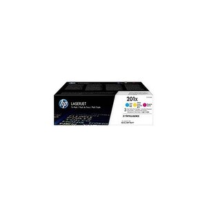 Hp 201x - pack de 3 toners cyan magenta jaune (cf253xm)