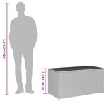 vidaXL Boîte de rangement de jardin résine tressée 100x50x50 cm noir