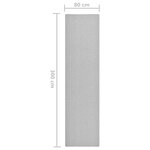 vidaXL Tapis de couloir Gris clair 80x300 cm