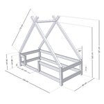 Lit cabane enfant TAHUKA 90 x 190 beige