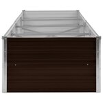 vidaXL Lit surélevé de jardin Marron 320x80x45 cm Acier galvanisé